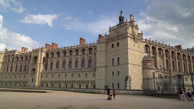 Historic French royal Renaissance castle in Saint-Germain-en-Laye, near Paris, France.