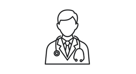 Fototapeta premium Doctor Wearing Stethoscope Around Neck.