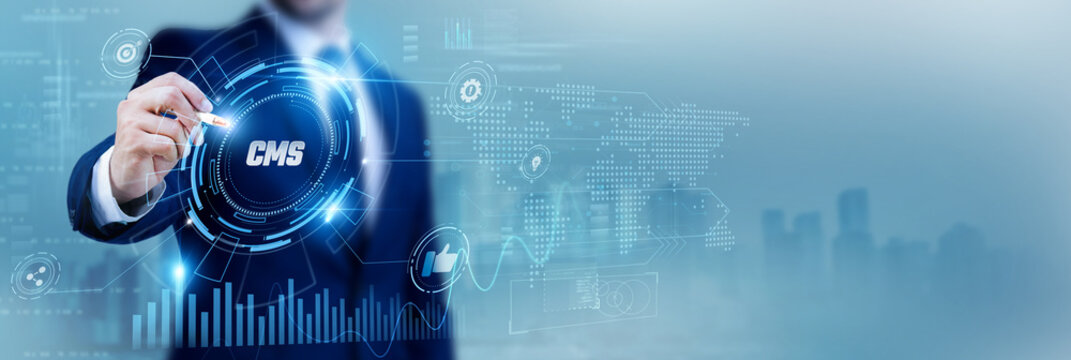 Web developer using a pen while analyzing data CMS Content Management System and website design, digital publishing, content workflow, online platform management, web technology