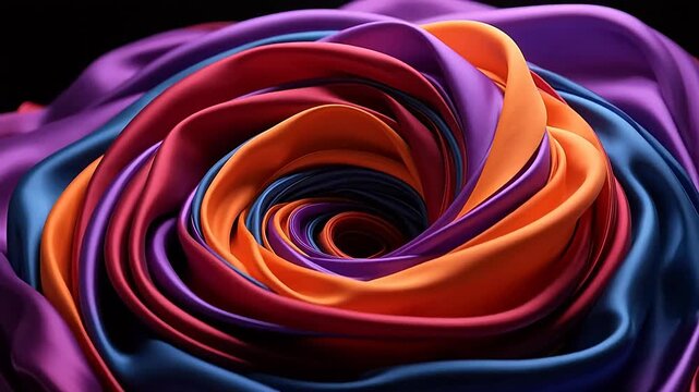 Silky abstract rose in vibrant colors
