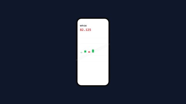 WTI Crude Oil Commodity Trading Mobile UI with Market Price Volatility and Order Execution