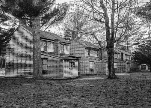 Batsto Village Worker Houses in Winter | Historic New Jersey