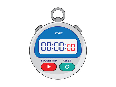 Sports Chronometer with Start and Reset Buttons
