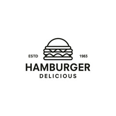 Fototapeta premium burger logo design template illustration vector