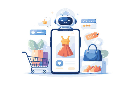 Image sticker style recommendation icon shopping vector engine generation simple cute illustration cartoon style ai