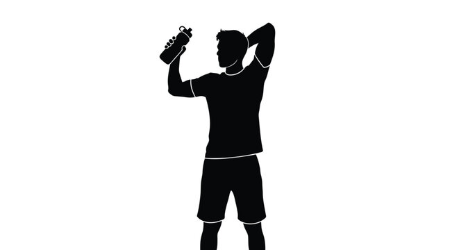 Black silhouette of a baseball player throwing a ball vector