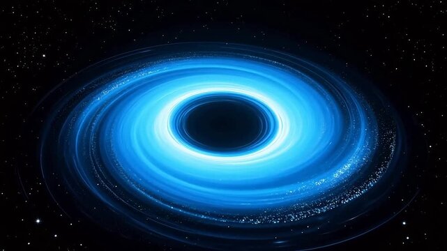 Spinning black hole with blue accretion disk