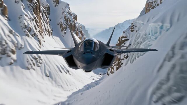 Aerial drone flights over frozen mountain passes to gather data