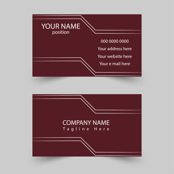 Modern business card - creative and clean business card template. Stylish  elegant business card design. Designed for business and corporate concept. 
