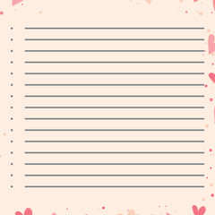 Obraz premium Graph paper. Printable To do list with check boxes, checklist, grid paper with color horizontal lines. Geometric pattern for school, textures, notebook, diary. Realistic lined paper blank.