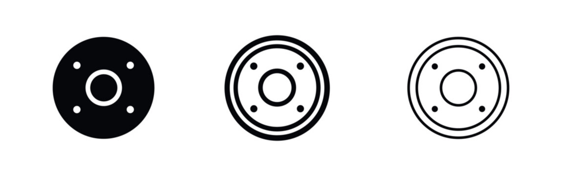 Target sensor icon set, circular detection symbol, modern technology and interface element vector illustration