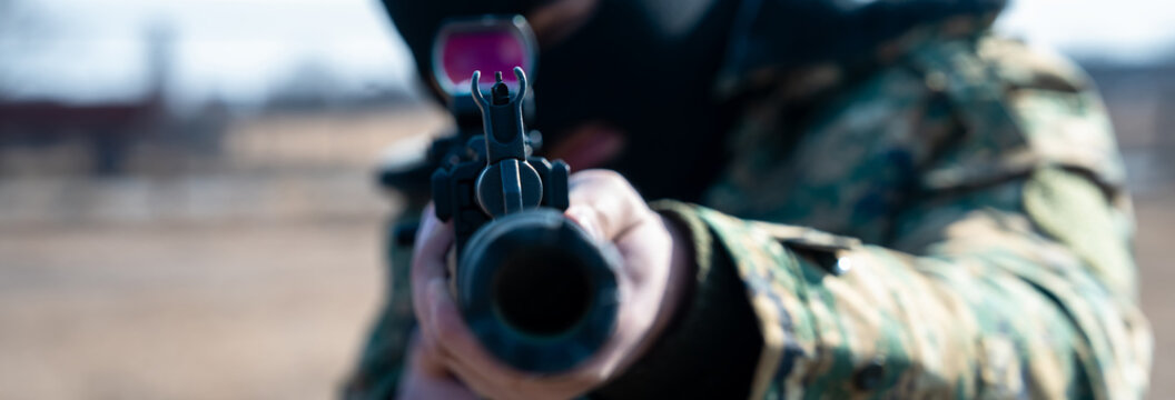 Mercenary Soldier in Combat Operations