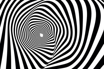 Swirl hypnotic color wave pattern. Monochrome abstract background. Vector flat geometric illustration.Template design for banner, website, template, leaflet, brochure, poster.