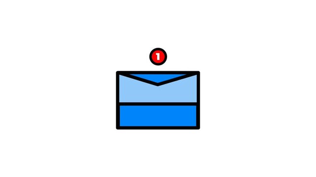 email inbox icon featuring a prominent red notification dot, symbolizing a new unread message alert or important digital communication