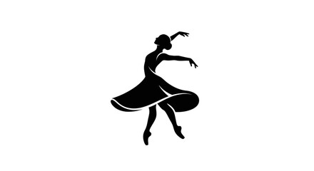 Elegant Silhouette of a Ballet Dancer in Motion © Alienmarsh
