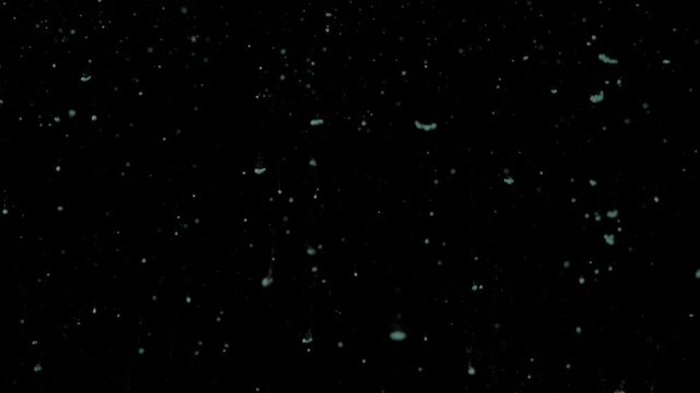 Raining blue in the void.