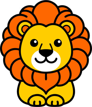 lion cartoon isolated on white