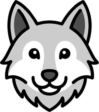 vector illustration of a wolf head
