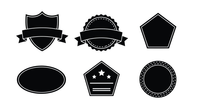 Black Label Badges for Branding Concepts