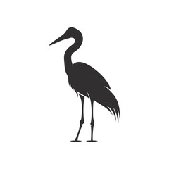 Obraz premium crane logo icon simple illustration natural