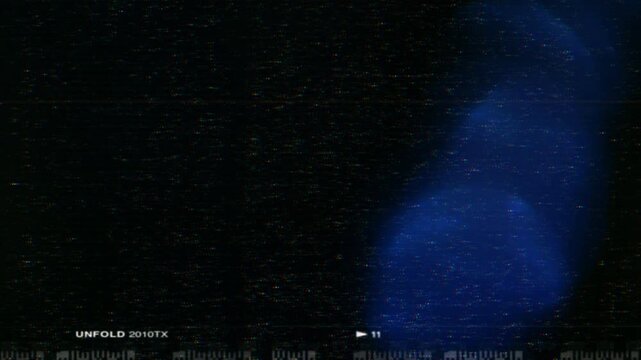 Cinematic Blue Glow Space Transition &ndash; Starfield RGB Noise Overlay Sci-Fi Galaxy Light Effect 4K 5s