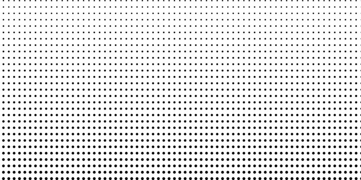 Halftone black polka dots pattern on white background, minimalist abstract wall, arranged in diagonal lines, Black and white doted texture background. modern