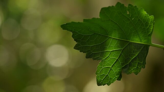 Pogostemon cablin (Blanco) Benth. or Patchouli branch green leaves on natural background.