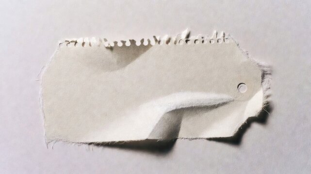 Torn and Stretched White Price Tag Representing Inflation Concept