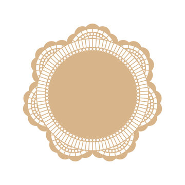 Vector graphic design, lace linear border and frame with copy space for text, logo, monogram, minimal trendy stationery and brand packaging template