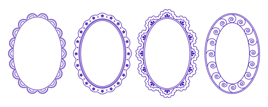 Vector graphic design, lace linear border and frame with copy space for text, logo, monogram, minimal trendy stationery and brand packaging template