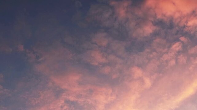Sunset clouds in the sky timelapse