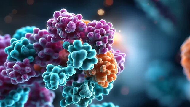 Macro 3D render close up of a single bacterium in extraordinary vivid scientific illustration style vibrant colors and intricate structural details highlighting the unique shape