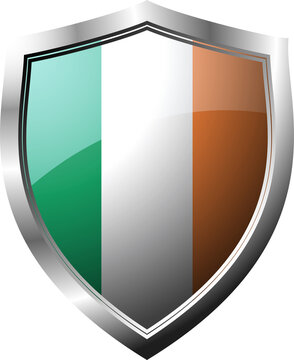 Ireland flags in badges form