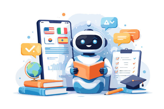 Simple image learning icon vector ai simple shapes generation language flat design app sticker style