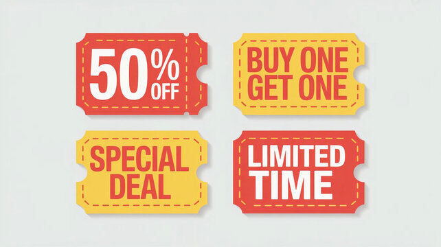 Promotional Labels for Sales and Discounts.