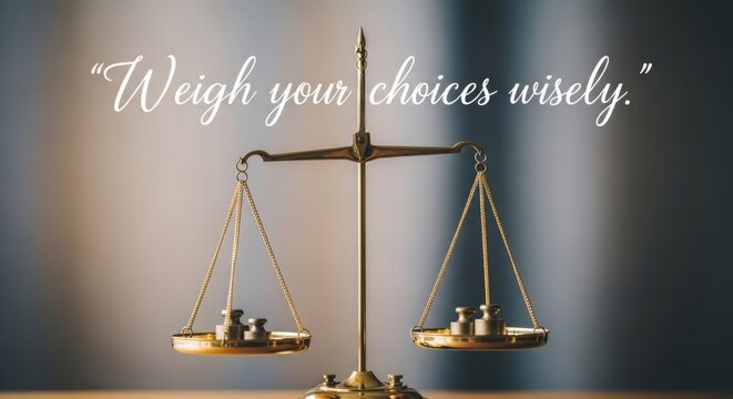 Antique Brass Scales Weighing Choices Wisely