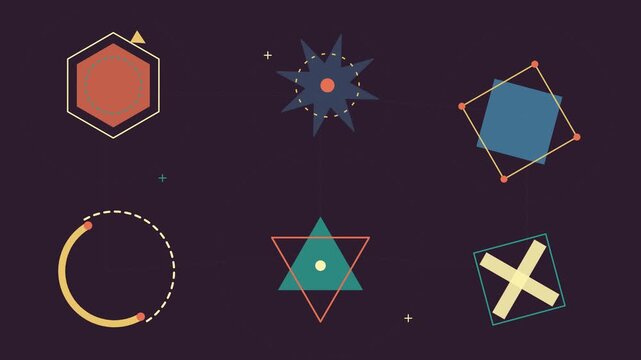 Abstract Geometric Icon Set Collection of Shapes and Symbols