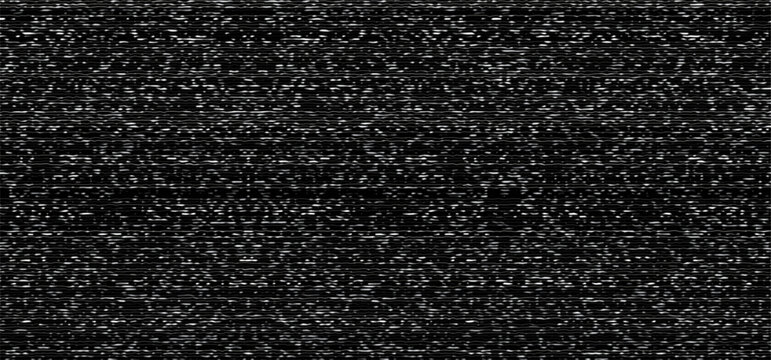 TV Static Noise Texture. Vintage Television Interference VHS Pattern. Old TV Screen Black and White Overlay.
