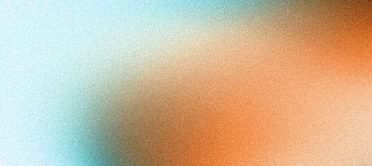 Fototapeta premium Teal orange background, light grainy gradient, turquoise blue noise texture poster, header, brochure cover, digital wallpaper, banner backdrop design