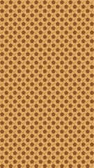 Fototapeta premium Brown Pattern with Pentagons and X Shapes vector background