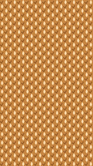 Fototapeta premium Warm Brown Textured Waffle Pattern Background vector background