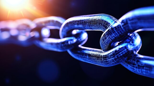 Distributed Ledger Technology Network Visualization with Glowing Connected Node Map