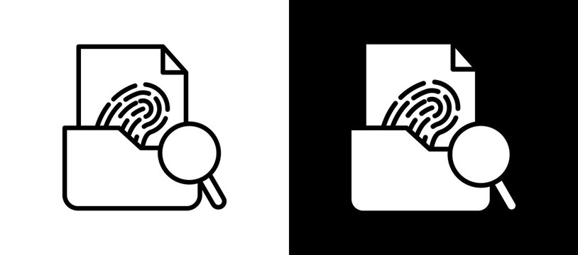 Forensic Evidence whiteblack icon