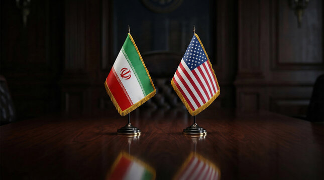 Symbolic representation of diplomatic relations and political dialogue between Iran and the United States