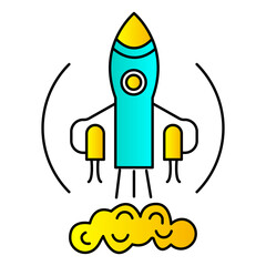Fototapeta premium Corporate Startup Vector Icon For Venture Development