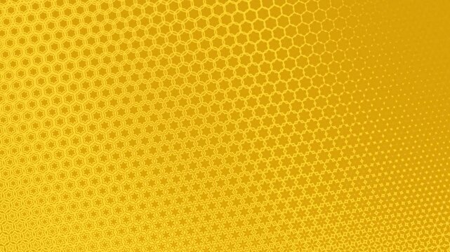 Elegant gold geometric animation with hexagonal mandala shapes dissolving into shimmering particles for luxury branding packaging backgrounds seamless loop 