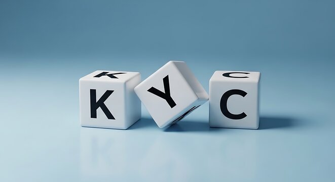 Kyc acronym text on wooden blocks, know your customer concept for finance and business, due diligence
