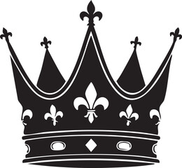 Royal crown with fleur de lis and precious stones © Umme