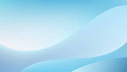 Naklejka premium Abstract blue background with soft flowing wave curves and elegant gradient layers for modern corporate design and professional presentation backdrops