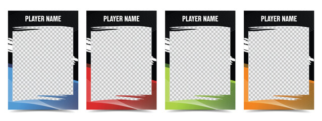 Sport player trading card frame border template © julied